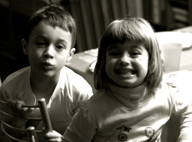 Brother and sister, 11-28-09