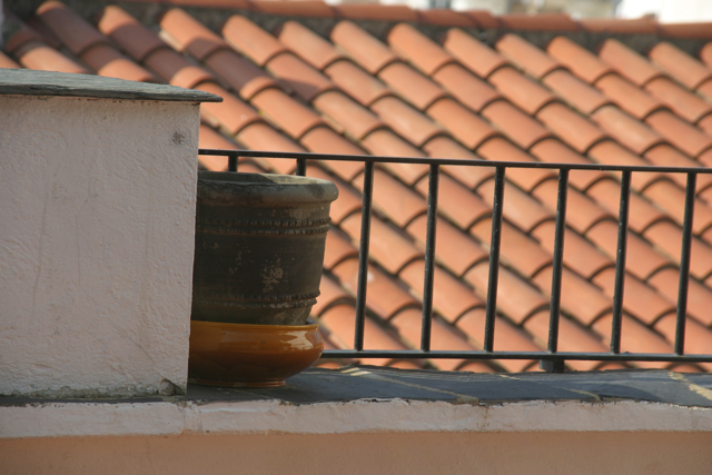 flower pot out the window in cadaques, feb 2010